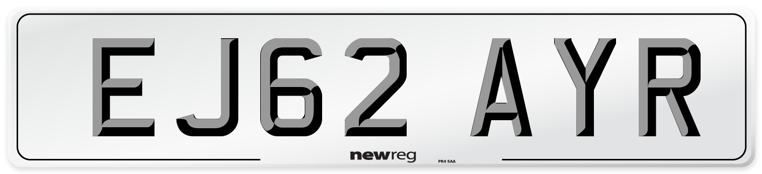EJ62 AYR Number Plate from New Reg